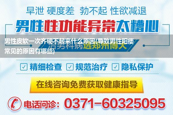 男性皮软一次齐硬不起来什么原因(导致男性阳痿常见的原因有哪些)